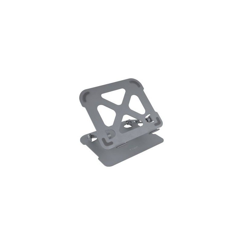 TOOQ SOPORTE ELEVADOR DE ALUMINIO AJUSTABLE ERGONÓMICO PARA PORTÁTILES, GRIS
