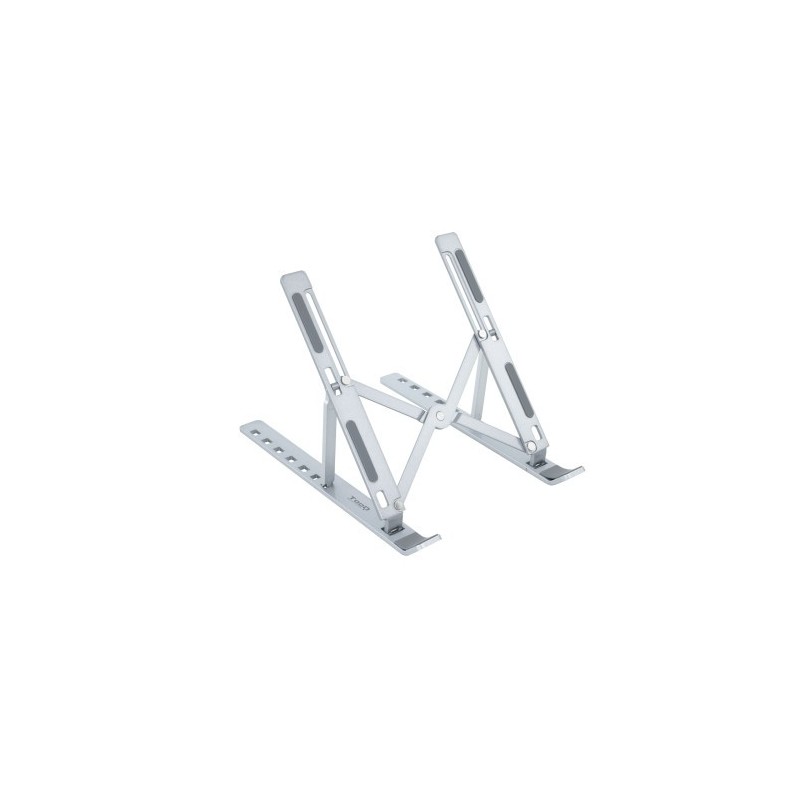 TooQ Soporte Elevador para Portátiles, Tablets, Móviles y Libros, Plata