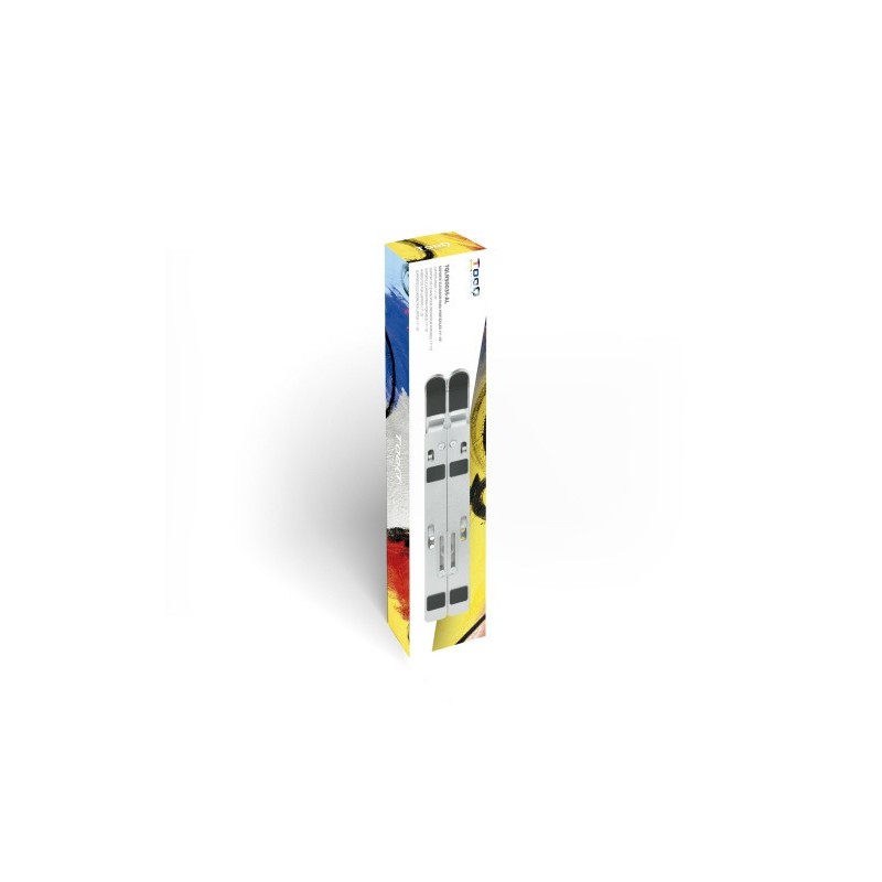 TooQ Soporte Elevador para Portátiles, Tablets, Móviles y Libros, Plata