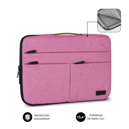 SUBBLIM Funda Air Padding 360 Sleeve 15,6″ Pink
