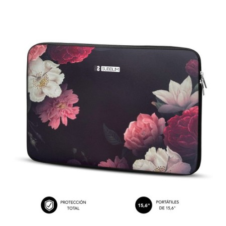 SUBBLIM Funda Ordenador Neopreno Trendy Sleeve Neo Flowers 15,6″