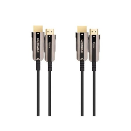 NANOCABLE CABLE HDMI V2.0 AOC 4K@60HZ 18Gbps NEGRO 20 M