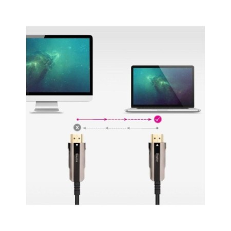 NANOCABLE CABLE HDMI V2.0 AOC 4K@60HZ 18Gbps NEGRO 20 M