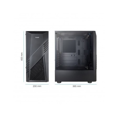 TOOQ CAJA SEMITORRE GAMING TQGCC102-B BIOHAZARD NEGRA