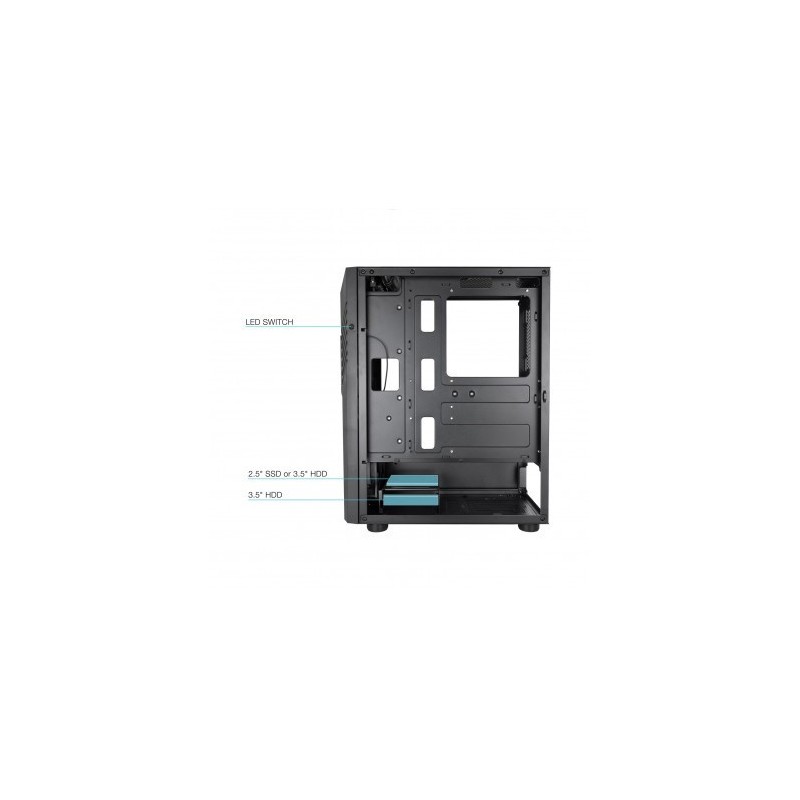 TOOQ CAJA SEMITORRE GAMING TQGCC102-B BIOHAZARD NEGRA