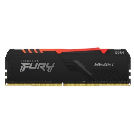 MEMORIA KINGSTON FURY BEAST RGB DDR4 16GB (KIT 2) 3200MHZ CL16 - KF432C16BB2AK2/16