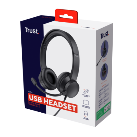 Trust Ayda Auriculares Alámbrico Diadema Llamadas/Música Negro
