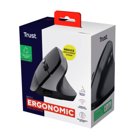 Trust Bayo II ratón mano derecha RF inalámbrico Óptico 2400 DPI