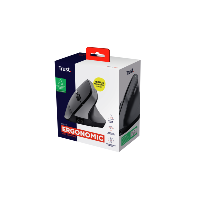 Trust Bayo II ratón mano derecha RF inalámbrico Óptico 2400 DPI
