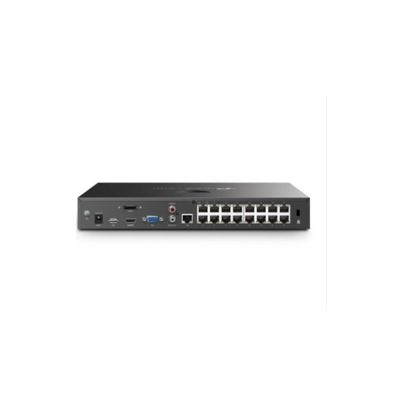 TP-LINK 16 CHANNEL POE+ NETWORK VIDEO RECORDER SPEC:4K HDMI VIDEO OUTPUT & 16MP DECODING CAPACITY; 24/7 CONTINUOUS RECORDING; 16