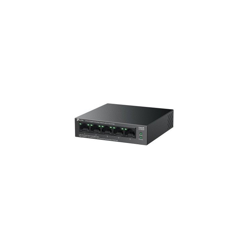 TP-Link LiteWave LS105GP switch No administrado Gigabit Ethernet (10/100/1000) Energía sobre Ethernet (PoE) Negro