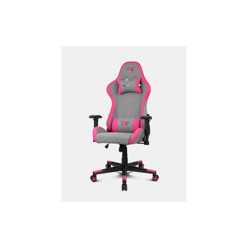 DRIFT DR90 PRO Silla para videojuegos de PC Asiento acolchado Gris, Rosa