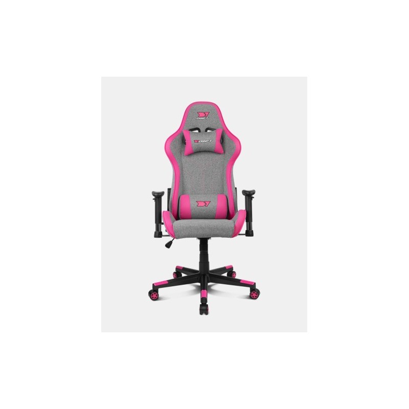 DRIFT DR90 PRO Silla para videojuegos de PC Asiento acolchado Gris, Rosa