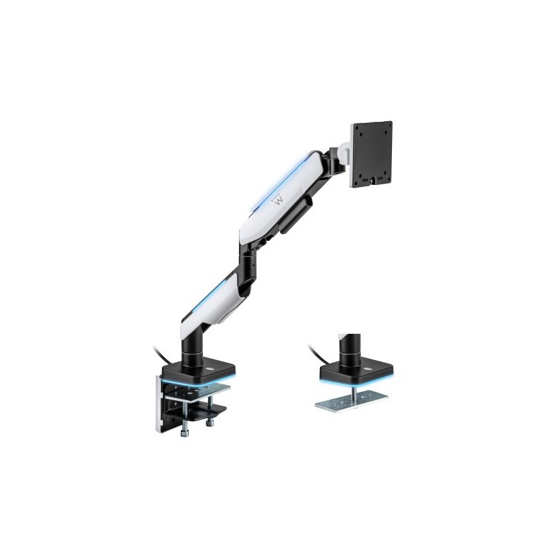 Ewent EW1509 soporte para monitor 124,5 cm (49″) Negro, Blanco Escritorio