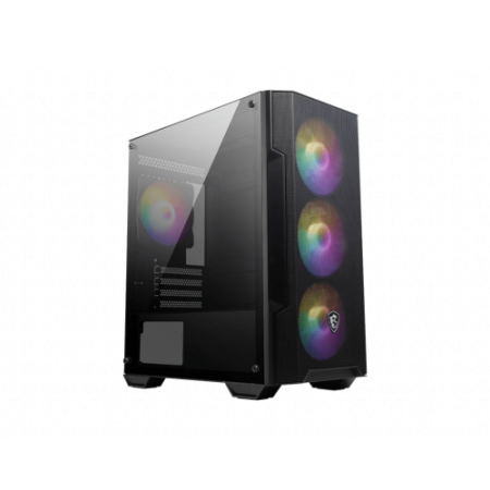 MSI MAG FORGE M100A carcasa de ordenador Micro Torre Negro, Transparente
