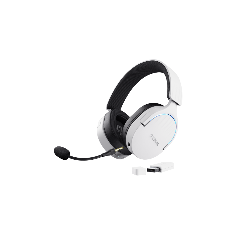Trust GXT 491W FAYZO Auriculares Inalámbrico y alámbrico Diadema Juego USB Tipo C Bluetooth Negro, Blanco