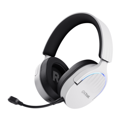 Trust GXT 491W FAYZO Auriculares Inalámbrico y alámbrico Diadema Juego USB Tipo C Bluetooth Negro, Blanco
