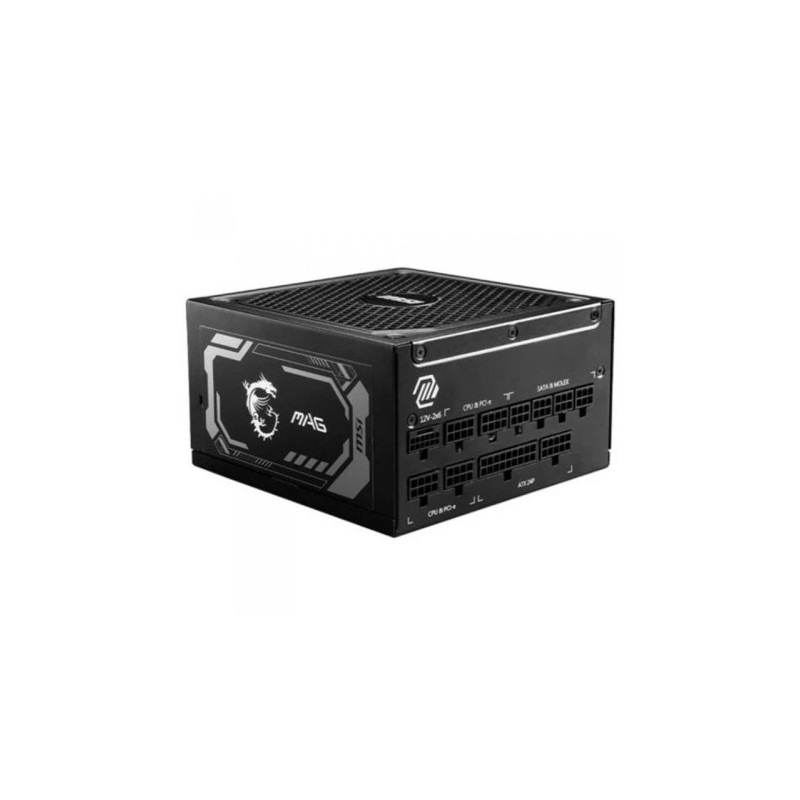 FUENTE ALIMENTACION MSI MAG A1250GL PCIE5,PSU,1250W,80 PLUS GOLD,MODULAR,135MM,ACTIVE PFC,PCI-E 5.1 (16 pin)x1,PCI-E (6+2 pin)x4