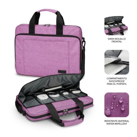 SUBBLIM Maletín Ordenador Air Padding Laptop bag 15,6″ Rosa