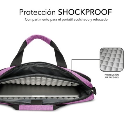 SUBBLIM Maletín Ordenador Air Padding Laptop bag 15,6″ Rosa
