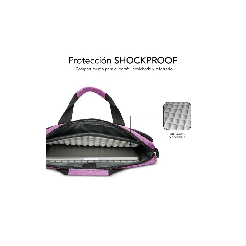 SUBBLIM Maletín Ordenador Air Padding Laptop bag 15,6″ Rosa