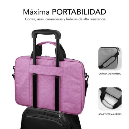 SUBBLIM Maletín Ordenador Air Padding Laptop bag 15,6″ Rosa