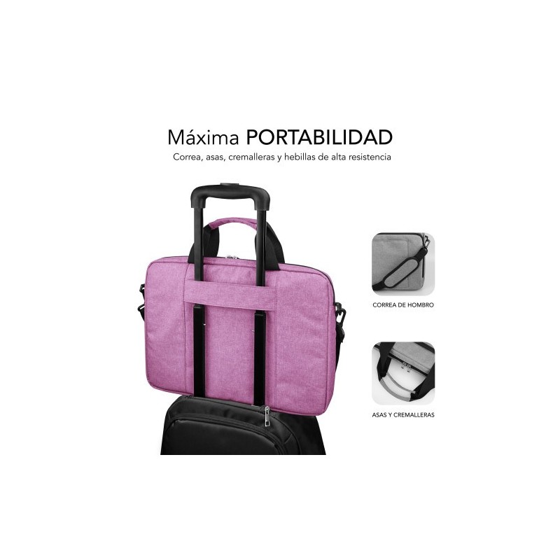 SUBBLIM Maletín Ordenador Air Padding Laptop bag 15,6″ Rosa