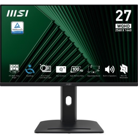 MSI Pro MP275QPG pantalla para PC 68,6 cm (27″) 2560 x 1440 Pixeles Wide Quad HD LCD Negro