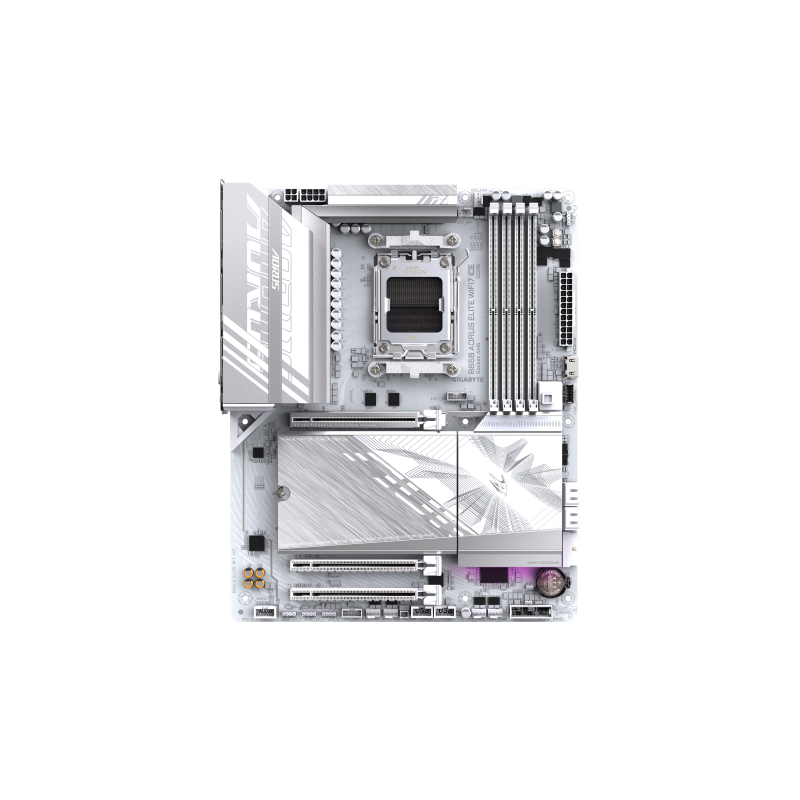 GIGABYTE B850 AORUS ELITE WIFI7 ICE Placa Base - Procesadores AMD Ryzen Serie 9000, VRM digital de 12+2+1 fases, hasta 8200MHz D