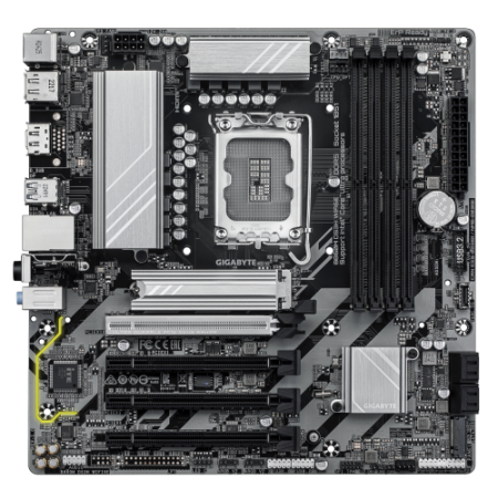 GIGABYTE B860M DS3H WIFI6E Placa base - CPUs Intel Core Ultra, VRM de 5+1+2+1 fases, hasta 9066MHz DDR5, 1xPCIe 5.0 + 1xPCIe 4.0