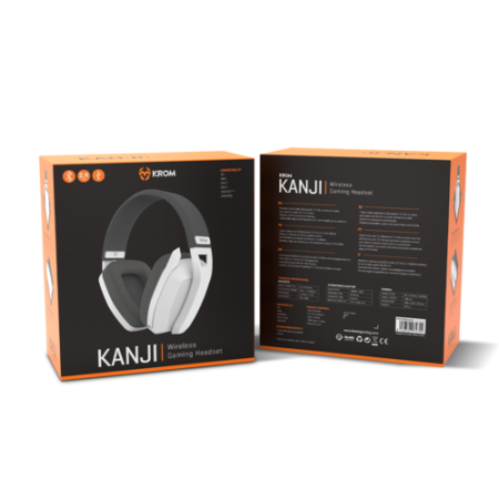 Krom Kanji Auriculares Inalámbrico y alámbrico Diadema Juego USB Tipo C Bluetooth Blanco