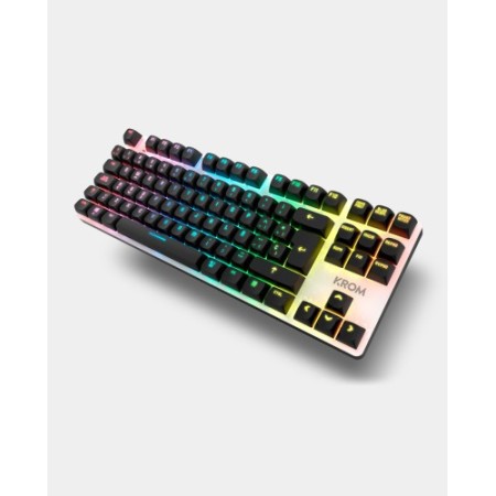 Krom NXKROMKERNELPROSP teclado Juego USB + RF Wireless + Bluetooth QWERTY Español Negro, Blanco