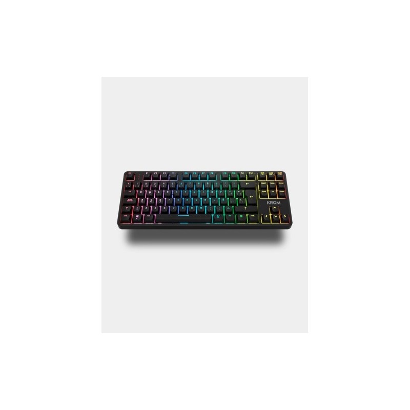 Krom NXKROMKERNELPROSP teclado Juego USB + RF Wireless + Bluetooth QWERTY Español Negro, Blanco