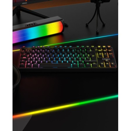 Krom NXKROMKERNELPROSP teclado Juego USB + RF Wireless + Bluetooth QWERTY Español Negro, Blanco