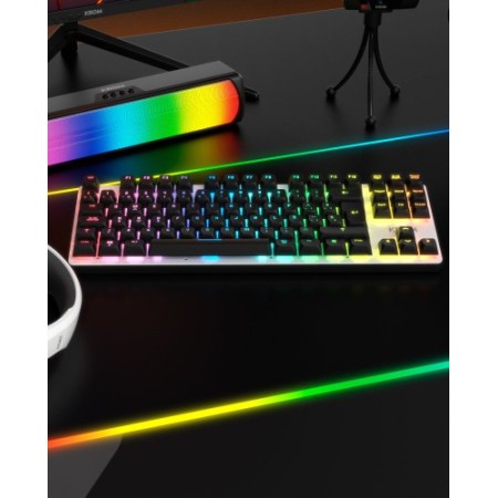 Krom NXKROMKERNELPROSP teclado Juego USB + RF Wireless + Bluetooth QWERTY Español Negro, Blanco