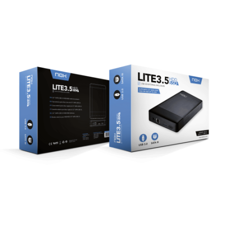 NOX Lite 3.5 Carcasa de disco duro/SSD Negro 3.5″