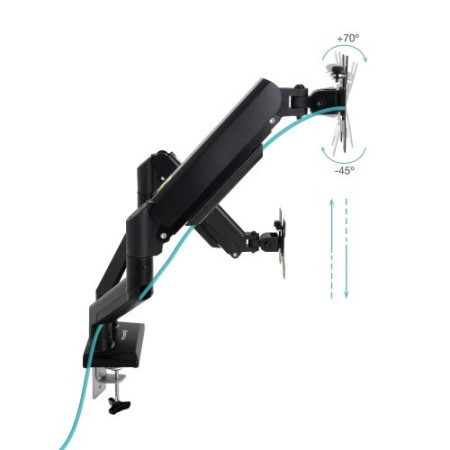 TooQ DB1434TNR-B soporte para monitor 86,4 cm (34″) Escritorio Negro