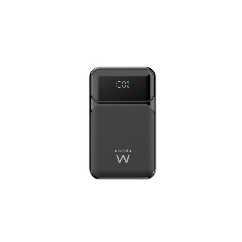 Ewent Power Bank de 65W y 20,000 mAh – Batería Externa de Carga Rápida con Entrada y Salida USB-C
