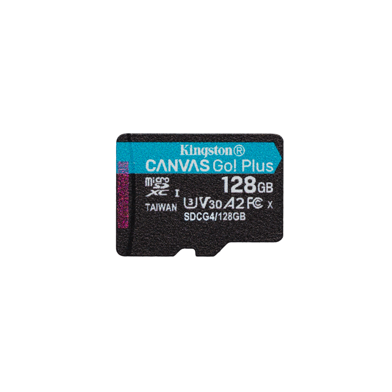 Kingston Technology 128GB microSDXC Canvas Go Plus Gen4 200R A2 U3 Paquete individual sin ADP