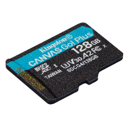 Kingston Technology 128GB microSDXC Canvas Go Plus Gen4 200R A2 U3 Paquete individual sin ADP