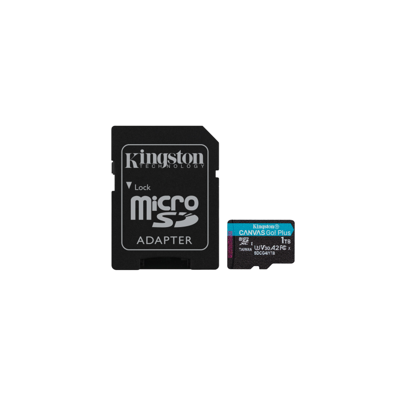 Kingston Technology Tarjeta microSDXC Canvas Go Plus Gen4 de 1 TB, 200 MB/s, A2 U3 V30 y adaptador