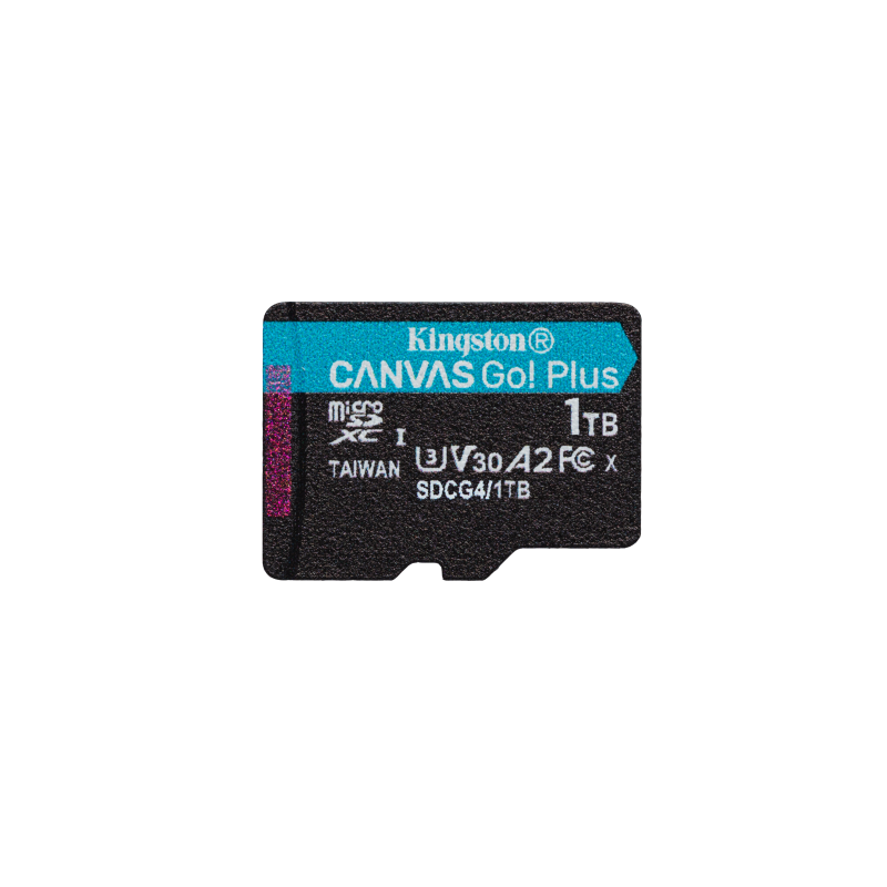 Kingston Technology Tarjeta microSDXC Canvas Go Plus Gen4 de 1 TB, 200 MB/s, A2 U3 V30 y adaptador