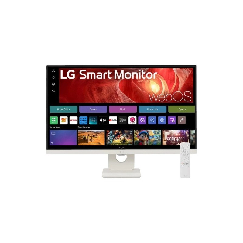 MONITOR LG 27U731SA-W - MONITOR MYVIEW 27″, PANEL IPS, (3840 X 2160), 60HZ, 5MS (GTG), WEBOS 24, DCI-P3 90%, AJUSTE EN INCLINACI