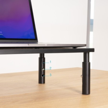 TooQ Soporte Elevador Multiusos para Monitor/Portátil, Negro