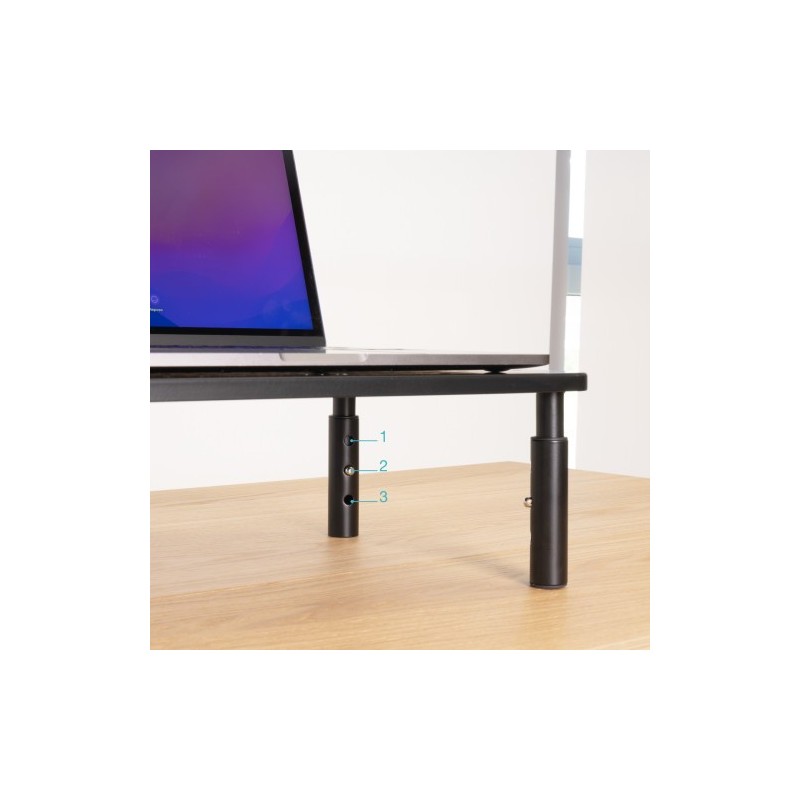 TooQ Soporte Elevador Multiusos para Monitor/Portátil, Negro