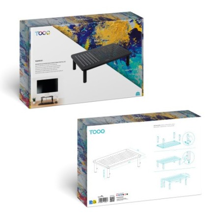 TooQ Soporte Elevador Multiusos para Monitor/Portátil, Negro