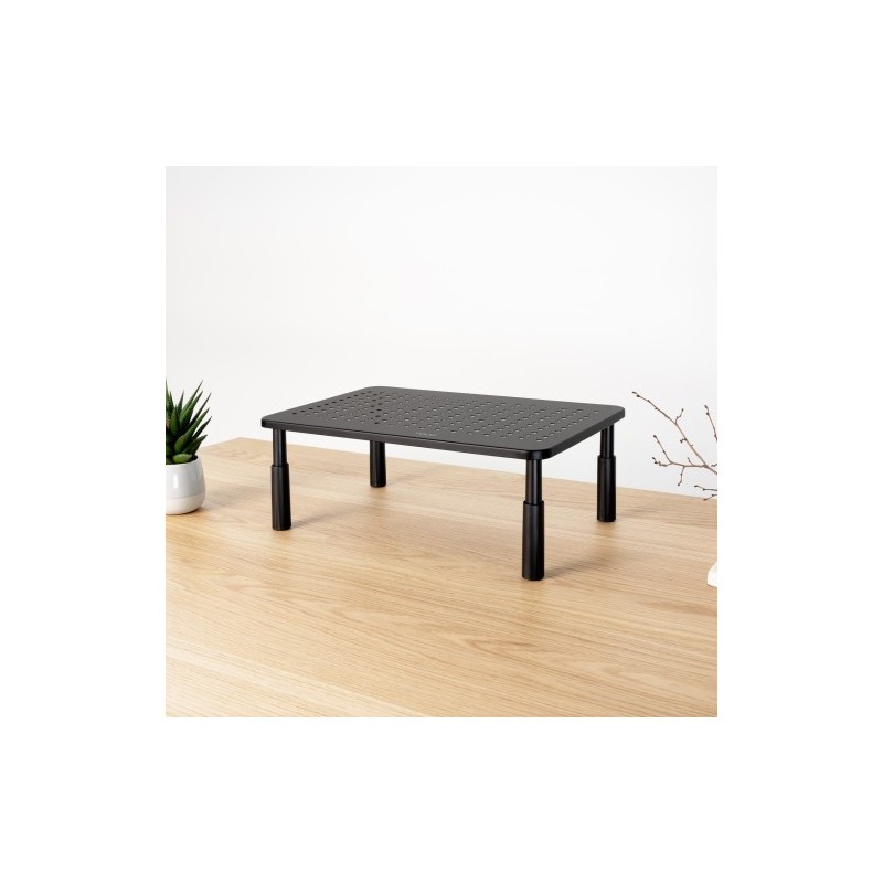 TooQ Soporte Elevador Multiusos para Monitor/Portátil, Negro