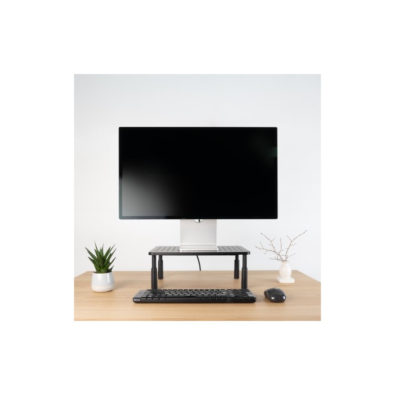 TooQ Soporte Elevador Multiusos para Monitor/Portátil, Negro