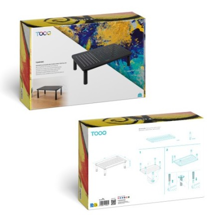 TooQ Soporte Elevador Multiusos para Monitor/Portátil, Negro
