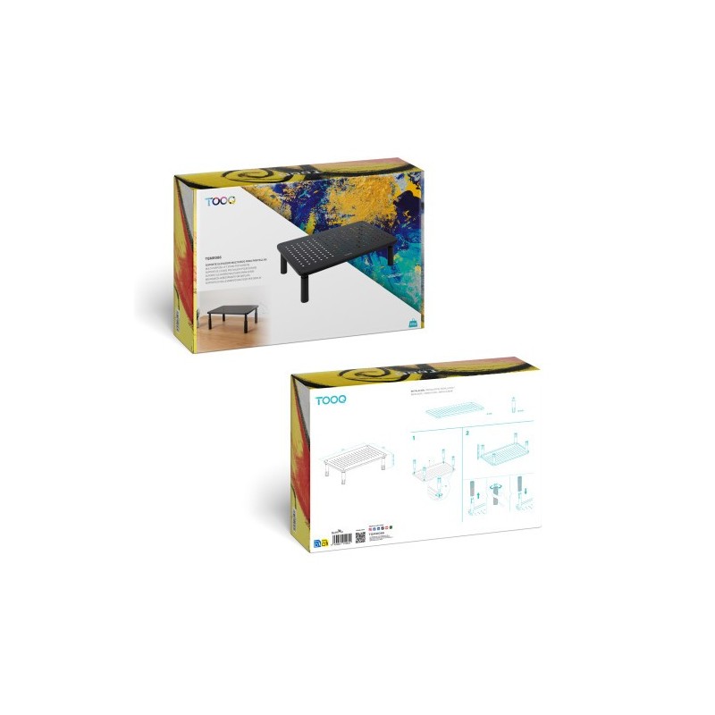 TooQ Soporte Elevador Multiusos para Monitor/Portátil, Negro